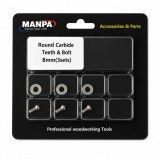 Dinți de Schimb și Șuruburi MANPA &ndash; Plăcuțe Rotunde (5mm - 12mm), Alege varianta dintilor 3 buc. - Dinți rotunzi - 8mm