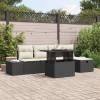 VidaXL Set de canapele pentru grădină 6 pcs Negru Rattan poli 3359864