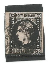 No(02)ROMANIA 1867 Carol I cu favoriti 20 parale foto