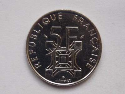 5 FRANCS 1989 FRANTA-COMEMORATIVA foto