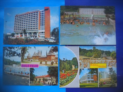 HOPCT LOT 2670 -IP-BAILE FELIX -JUD BIHOR-4 CARTI POSTALE-CIRCULATE foto