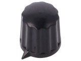 Buton Rotativ cu Indicator Negru 6mm ABS
