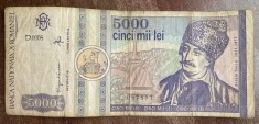 B11 49 - Bancnota foarte veche - Romania - 5000 lei - emisiune martie 1992