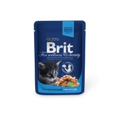 Hrana umeda pentru pisici, Brit, junior, carne de pui, 100g