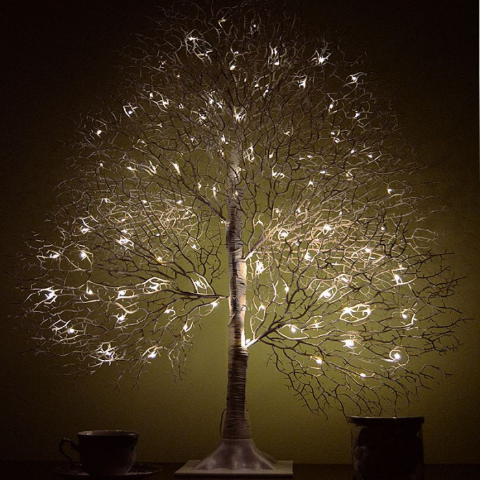 Pomisor al fericirii, de Craciun, lumina calda, 90cm