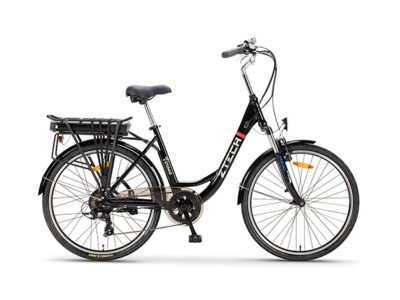 Bicicleta electrica ZT-34-B, motor 250W, 36V 10Ah, viteza 25km/h, autonomie 30 km - Negru foto
