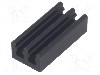 Radiator extrudat, aluminiu, 21mm x 10mm, neagra, FISCHER ELEKTRONIK - ICKSMDO21SA