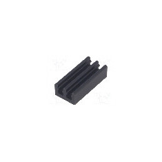 Radiator extrudat, aluminiu, 21mm x 10mm, neagra, FISCHER ELEKTRONIK - ICKSMDO21SA