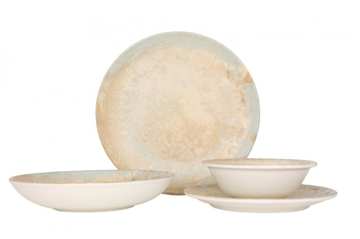 Bonna Set de vesela (Medium) - Luz - 24 bucăți - 6 persoane - Porţelan