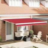 vidaXL Material de schimb pentru cortină pentru cadru de 4x3 m Roșu