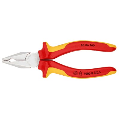 Cleste profesional combinat izolat Knipex 03 06 160 SB, 160 mm foto