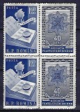 Romania 1959 - Lp 484a - Ziua marcii postale - vinieta - pereche - MNH ***, Nestampilat