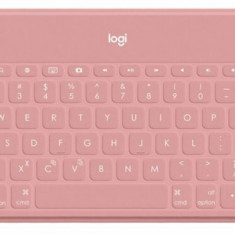 Tastatura bluetooth Logitech Keys-to-go Ultra-light, pentru iPhone, iPad, Apple TV, Mac, layout US (Roz)