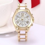 GENEVA Ceas dama Quartz, Geneva Stylish, Auriu cu Alb