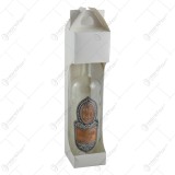 Sticla dreapta cu gat inalt is ingusta. cu decor embosat &ndash; 25 &ndash; La multi ani!