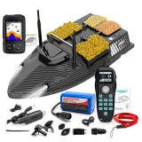 Cumpara ieftin Barca Plantat, Nadit si Momit iUni V803 PRO, GPS, Sonar Fish Finder, 5200mAh, 4 cuve, 3kg, 500m, 15km/h