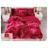 Lenjerie Fluffy Super Pufoasa 6 Piese, Visiniu Pestrit - EL007