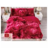 Cumpara ieftin Lenjerie Fluffy Super Pufoasa 6 Piese, Visiniu Pestrit - EL007