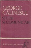 Studii si Comunicari George Calinescu Editura Tineretului 1966 Eseistica Critica Literara Literatura Romana Carte Veche
