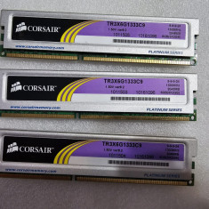 Kit memorie RAM CORSAIR 6GB DDR3 1333Mhz ( Kit 3x 2GB) TR3X6G1333C9