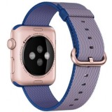 Cumpara ieftin Curea iUni compatibila cu Apple Watch 1/2/3/4/5/6/7, 42mm, Nylon, Woven Strap, Electric Purple