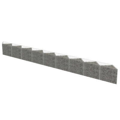 Perete gabion, 630 x 30 x 50 cm, otel galvanizat foto