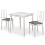 Cumpara ieftin Set mobilier de bucatarie, 3 piese, alb, MDF