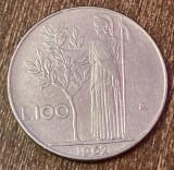 C50 - Moneda foarte veche - Italia - 100 lire - 1962