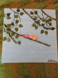 TABLOU PE PANZA CU SASIU NOU 50X50 CM PEISAJ ACRILIC PRET 100 LEI CITITI DESCRIEREA PICTOR FLORIAN