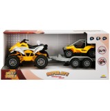 Cumpara ieftin Set Super ATV cu remorca si barca, Maxx Wheels, Galben