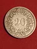 20 rappen 1893, T = 1.000.000, stare EF+ [poze] (r2). Discount conform descriere [10 - 20 %. Vezi descrierea.].