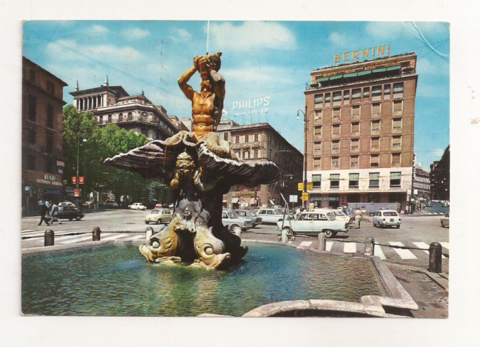 FA57-Carte Postala- ITALIA - Roma, Piazza Barberini, circulata 1969