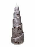 Lumanare parfumata, Spirala &icirc;naltă, Maro Deschis, Lemn Santal, 200 mm, DARIALEX ART