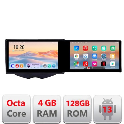 Navigatie Hyundai Veloster Edotec 2 ecrane 8 core 4+128 21.6 inch Incell android Wifi 5Ghz gps internet CarStore Technology foto