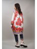 CAMASA LUNGA SATINATA CU IMPRIMEU MULTICOLOR FLORI ANDEZENO Bej TALIE UNICA