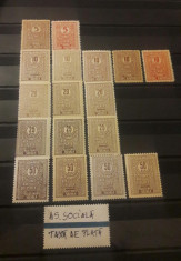 Romania 1916-1924 Taxa de plata (timbru de ajutor) asistenta sociala,varietati foto