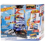 Set de joaca 2 in 1, Turn de curse cu masina inclusa, Hot Wheels