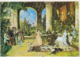 bnk cp Th Aman - Petrecere cu lautari - vedere necirculata - marca fixa