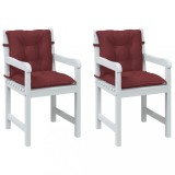 vidaXL Perne scaun spătar mic 2 buc. melanj roșu vin 100x50x7cm textil 4002406