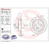 Set disc frana Mini Mini (R50 R53) 06.01-09.06, Mini (R56) 11.05-01.14, Mini Cabriolet (R52) 04.04-07.08, Spate, 259X10mm, plin, BREMBO