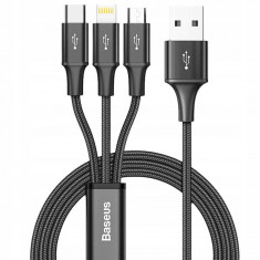 Cablu USB - USB tip C / microUSB / Lightning Baseus Rapid 3in1 1,2 m