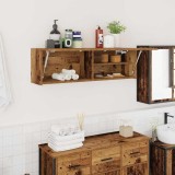 Dulap perete de baie, lemn vechi, 100x25x30 cm, lemn prelucrat