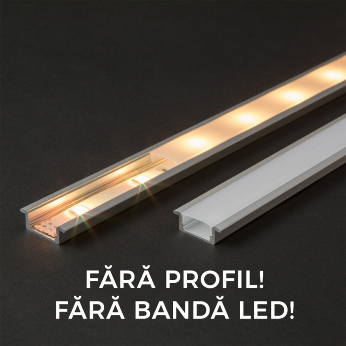 Ecran opal pt. profil aluminiu LED - 2000 mm