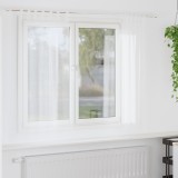 vidaXL Perdele cu perdele 2 pcs Alb 140 x 175 cm Poliester