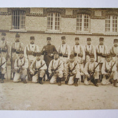 Fotografie originală model carte postala cu soldati francezi WWI