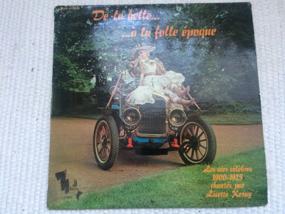 lisette keray de la belle a la folle epoque 1900-1925 disc vinyl muzica usoara foto