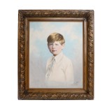 Portretul Regelui Mihai I, ulei pe carton, Int. colonel Leonida Alexiu, 1927