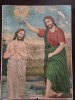 PM417N Botezul Domnului, litografie rom&acirc;nească religioasă de epocă