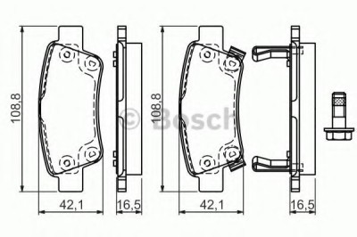Set placute frana,frana disc HONDA CR-V IV (RE) (2012 - 2016) BOSCH 0 986 494 329 foto