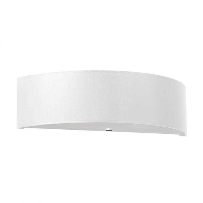 Lampi De Perete Skala Alb Tesatura/Sticla/Otel 2 Becuri Semicircular Minimalist De Interior